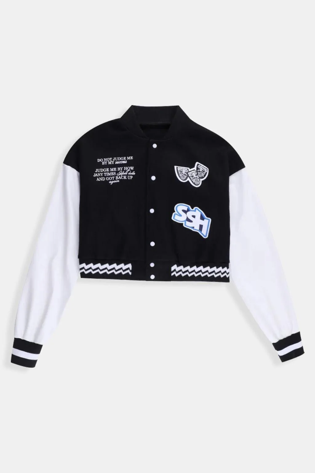 Cropped varsity jacket