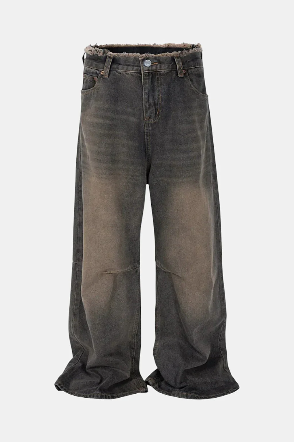 Jean barrel marron